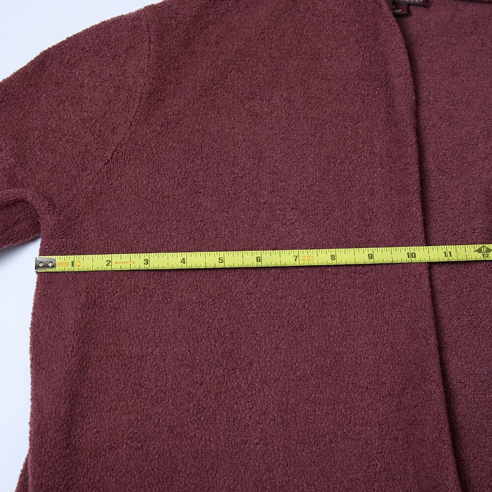 Barefoot Dreams CozyChic Lite Cardigan Maroon Long Open Front Large - Picture 6 of 7
